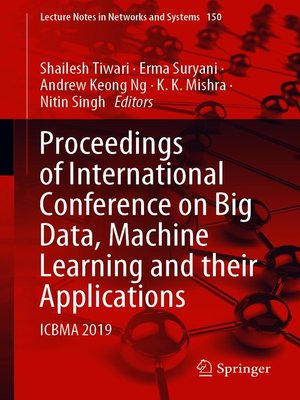 cover image of Proceedings of International Conference on Big Data, Machine Learning and their Applications